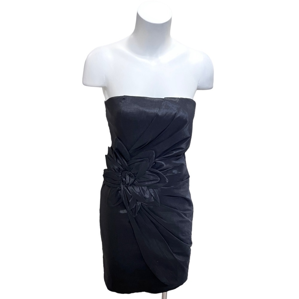 Le Chateau Black Strapless Bodycon Dress Size Small